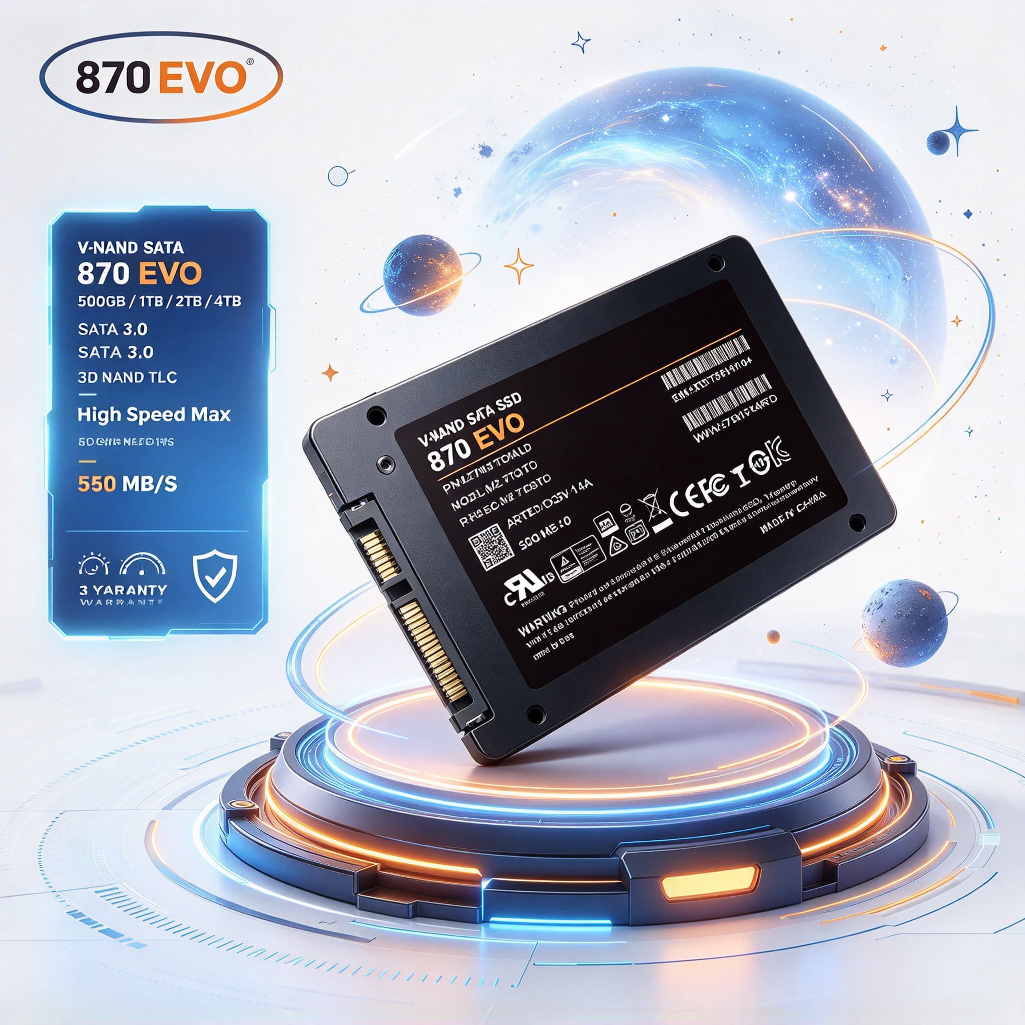 Ssd 500Gb - SSD SATA3 870EVO da 2,5 pollici,