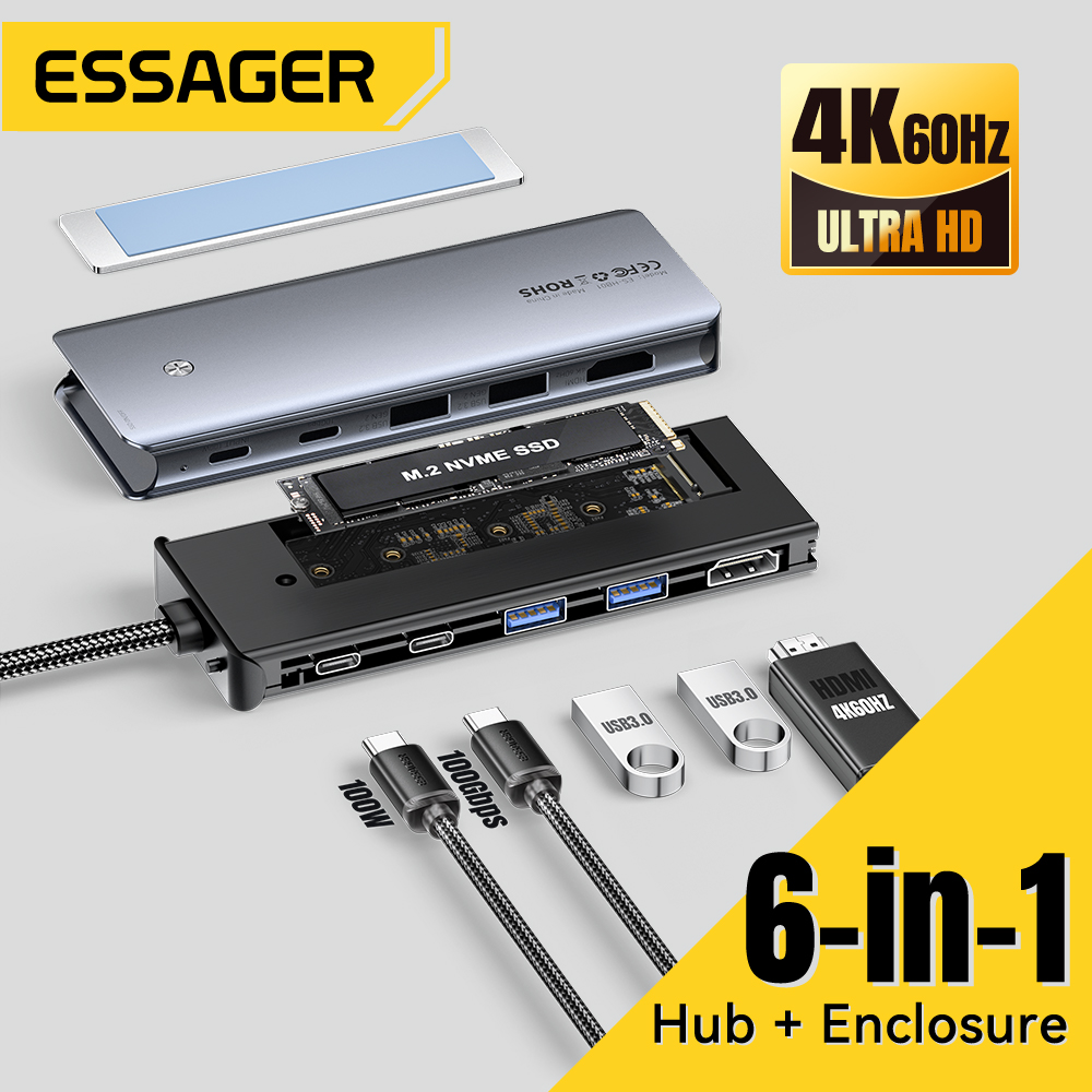Ssd Hard Drive - Hub USB C Essager con custodia