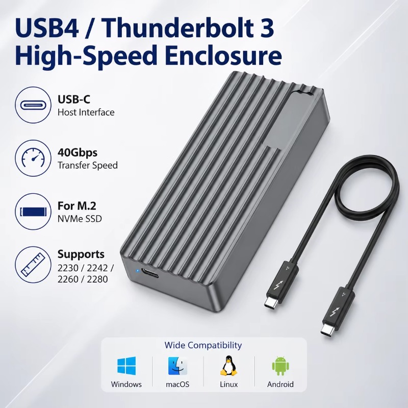 Box esterno TBT3/USB4 per SSD  - M.2 Ssd recensione e prezzo