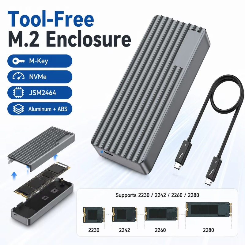 Box esterno TBT3/USB4 per SSD  - M.2 Ssd recensione e prezzo