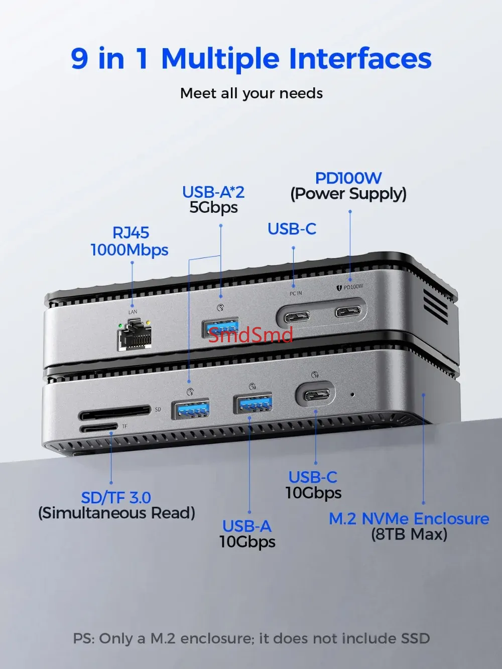 Dock USB-C 9-in-1 con custodia - External Ssd recensione e prezzo